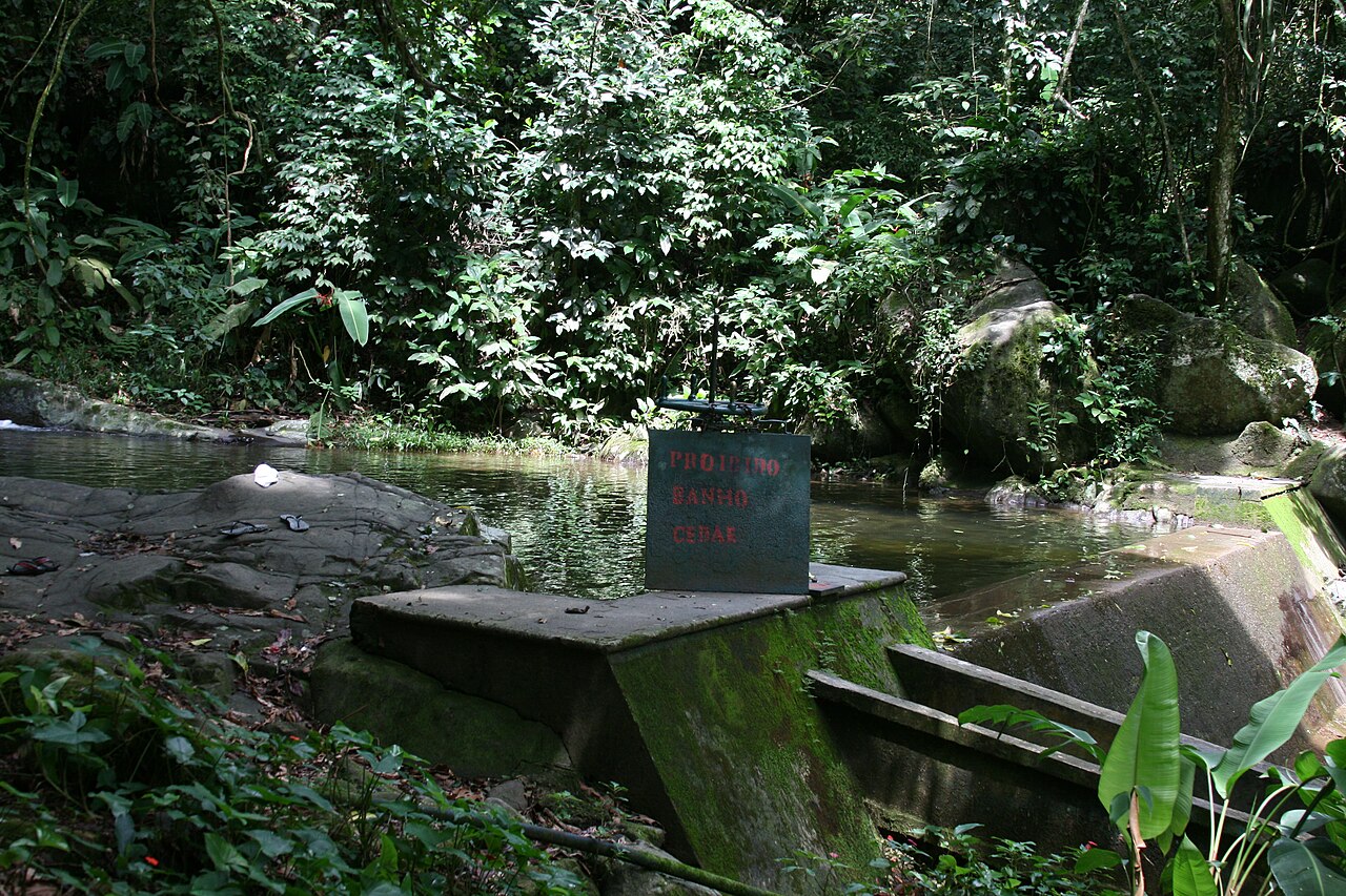Reservoir in the Pau da Fome visitor area of Pedra Branca State Park in Rio de Janeiro