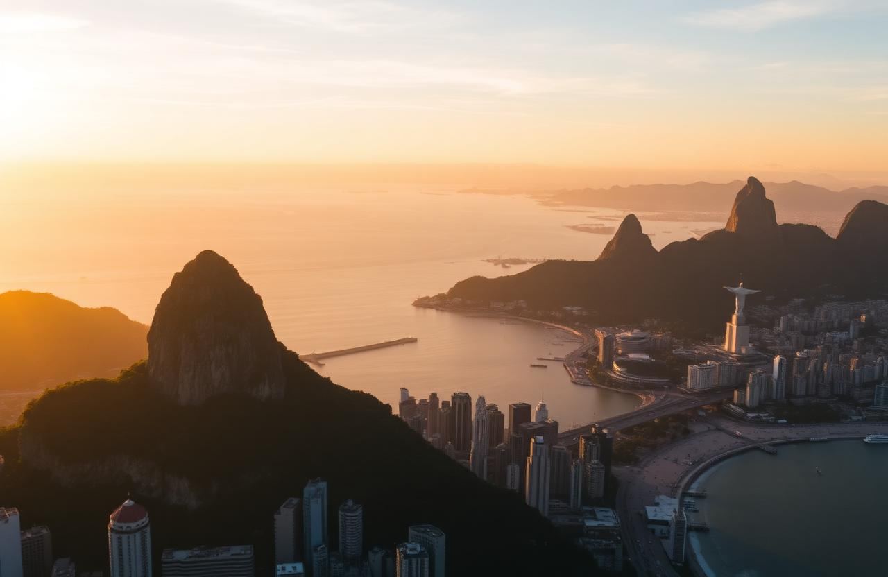 View of Rio de Janeiro from a cruise ship at Pier Mauá